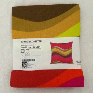 Ikea Myggblomster Throw Pillow Cover Cushion Cover Retro Style NWT 20x20 inches